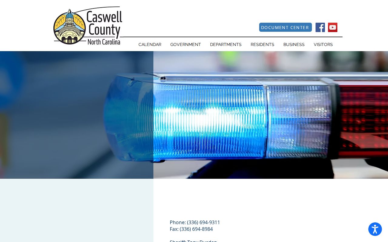 Caswell County Sheriff official recent arrest contact page